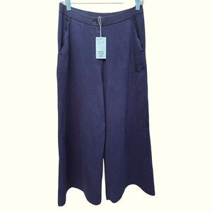 COS Women's Blue Cotton Wide Leg Pants Small NWT